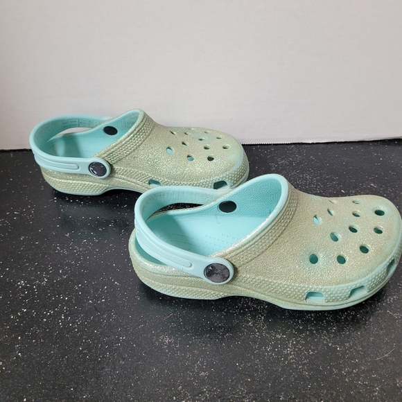 Crocs Blue Glitter Clogs - Picture 3 of 8